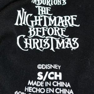 Disney The Nightmare Before Christmas Jack Skellington Unisex T-Shirt Size Small - Black image 5