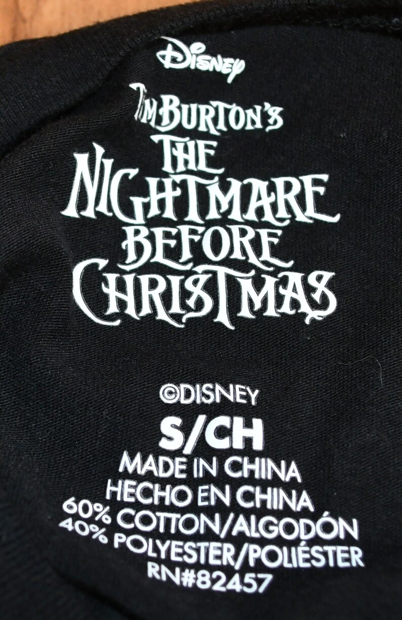 Disney The Nightmare Before Christmas Jack Skellington Unisex T-Shirt Size Small - Black image 5
