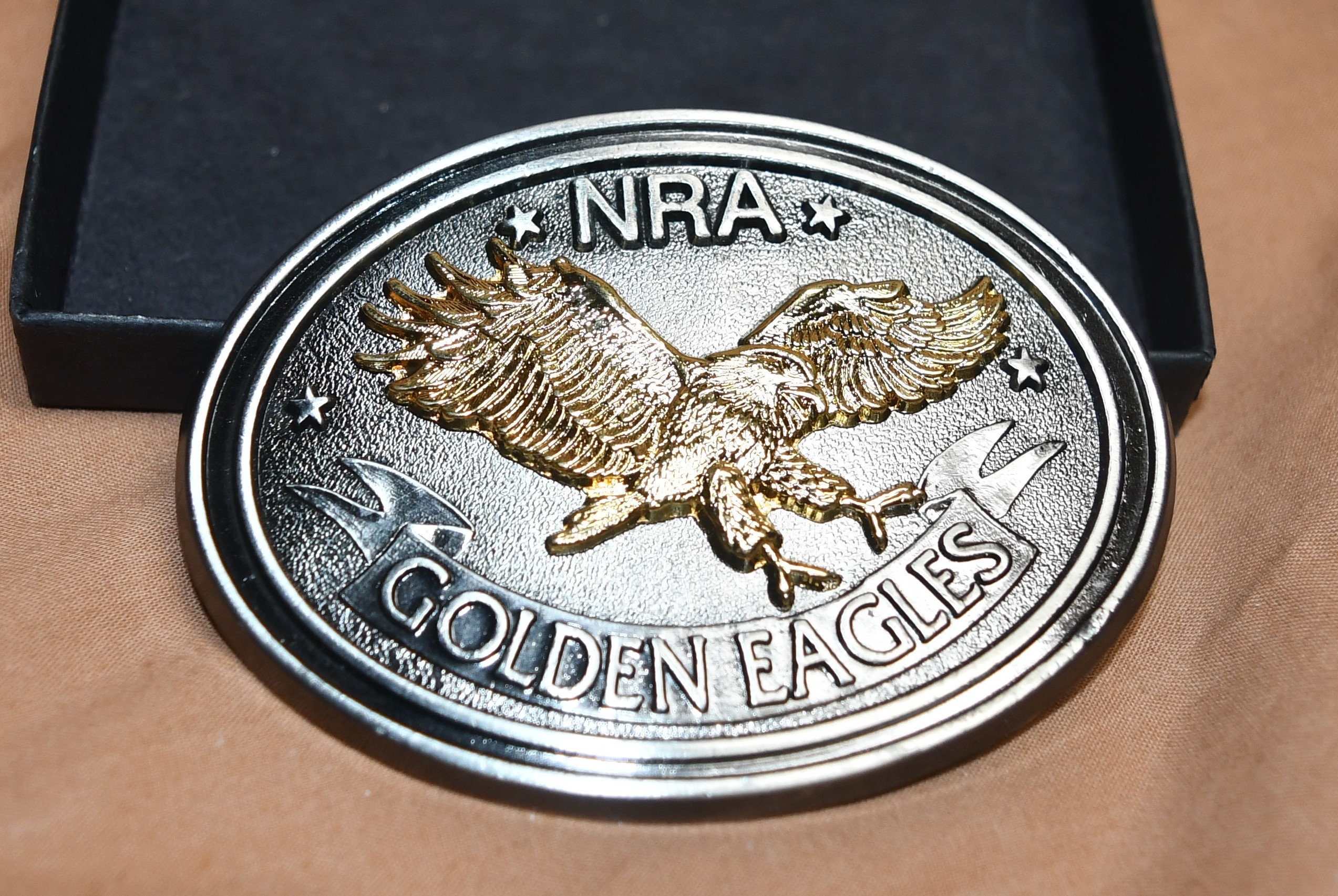 Silvertone NRA Golden Eagles Boucle de ceinture en boîte 31516 