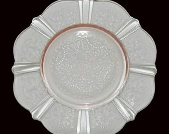 Vintage Macbeth Evans American Sweetheart Pattern - Depression Glass -  Pink  - 6 Inch Plates - 5 Available