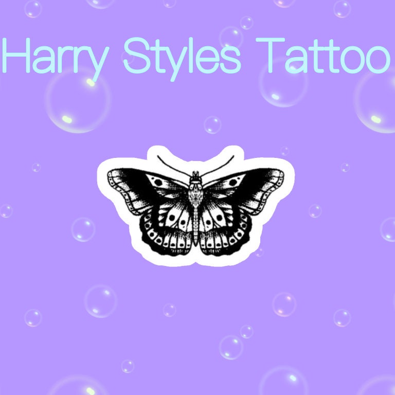 Download Harry Styles Butterfly Tattoo Sticker Etsy