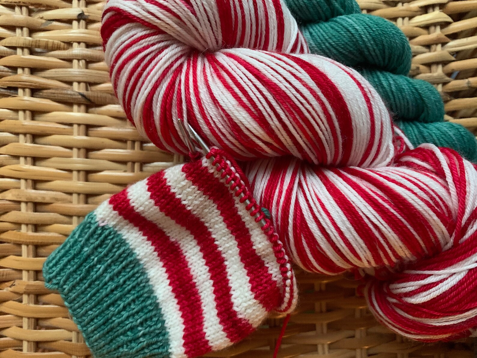 PRE ORDER Self Striping 'candy Cane' Sock Set 100g Etsy UK