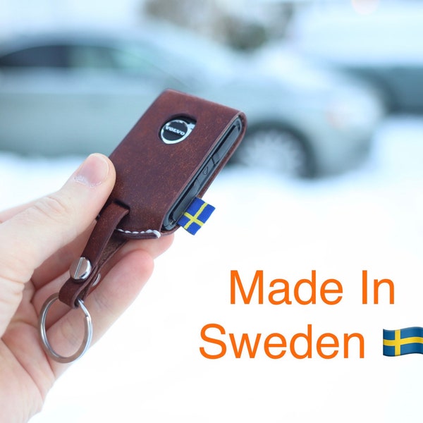 Volvo Car Key Leather Cover - Made in Sweden