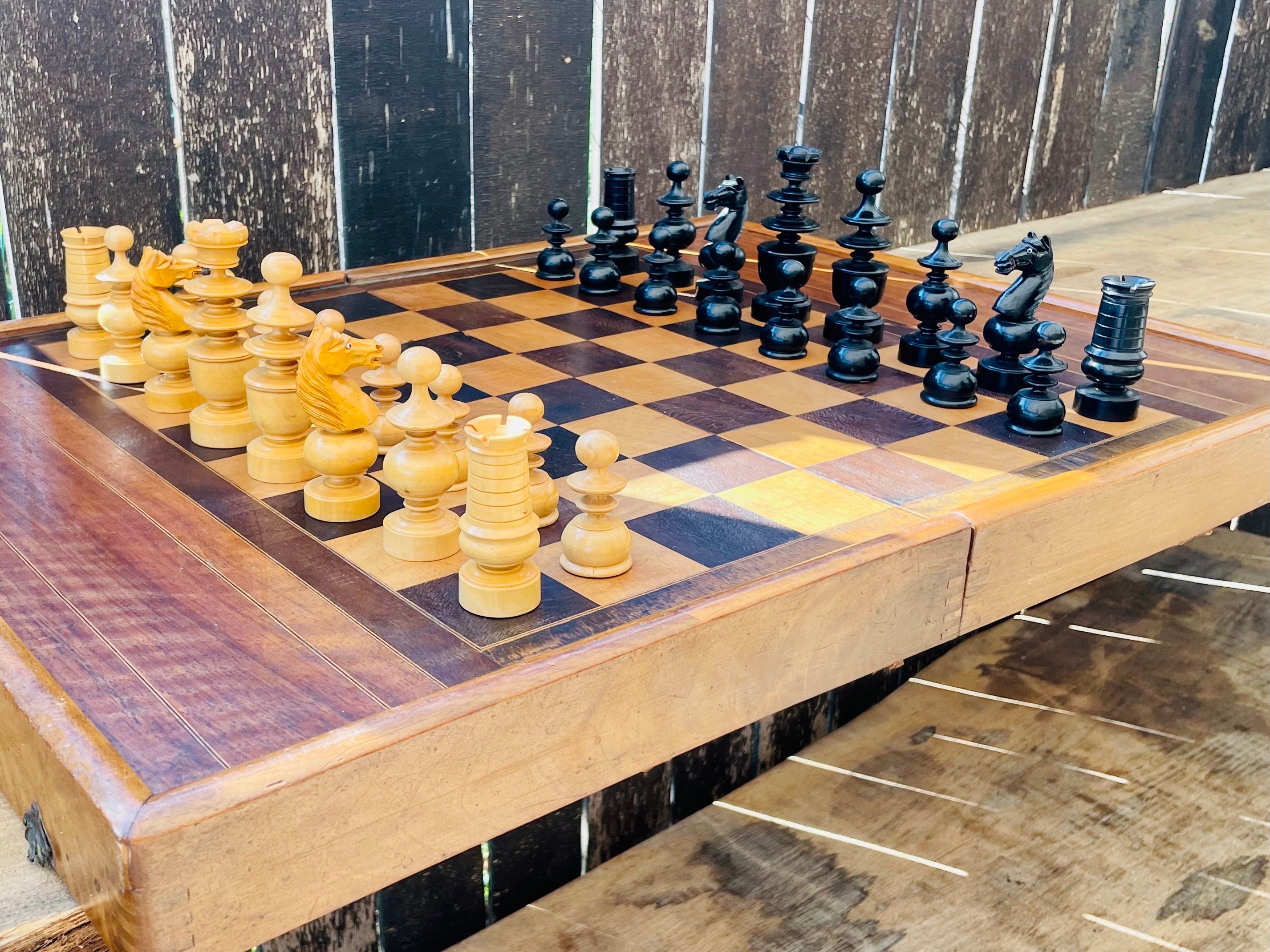 Vieux jeu d'échecs - Etsy France