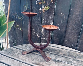 Lámpara de araña asimétrica de hierro forjado