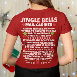 Mail Carrier Jingle Bells Christmas Shirt Mail Lady Gift Mail Carrier Gift Postal Worker Gift Rural Mail Carrier Shirt Funny Postal T Shirt