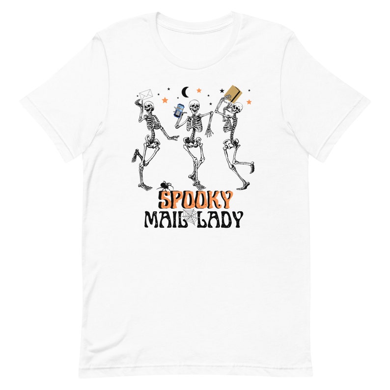 Mail Lady Halloween Shirt Mail Lady Gift Rural Carrier Shirt Postal Worker Shirt Halloween T-Shirt Mail Carrier T-Shirt Postal Clothes White