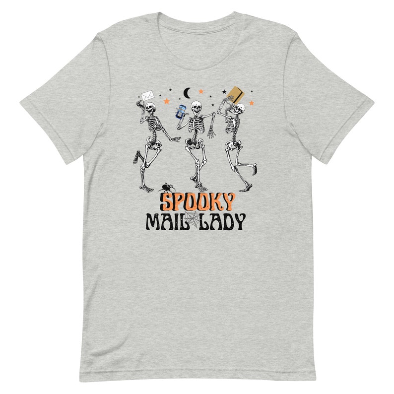 Mail Lady Halloween Shirt Mail Lady Gift Rural Carrier Shirt Postal Worker Shirt Halloween T-Shirt Mail Carrier T-Shirt Postal Clothes Athletic Heather