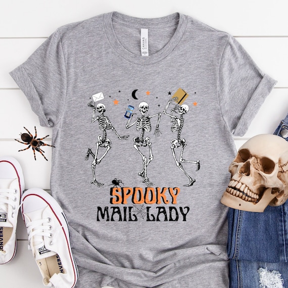 Mail Lady Halloween Shirt Mail Lady Gift Rural Carrier Shirt Postal Worker Shirt Halloween T-Shirt Mail Carrier T-Shirt Postal Clothes