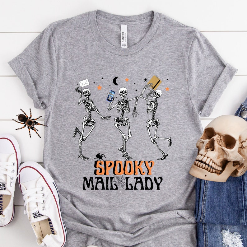 Mail Lady Halloween Shirt Mail Lady Gift Rural Carrier Shirt Postal Worker Shirt Halloween T-Shirt Mail Carrier T-Shirt Postal Clothes image 1
