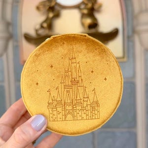Velvet Gold Castle Jewelry Case, Princess Gift, Jewlery Box