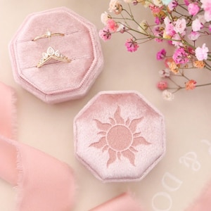 Gleam & Glow Velvet Ring Box, Wedding, Princess Wedding, Proposal, Engagement