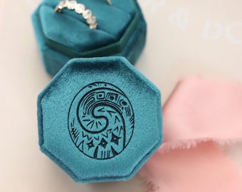Boîte à bagues en velours Way-Finder, mariage de princesse, boîte à bagues de princesse, proposition