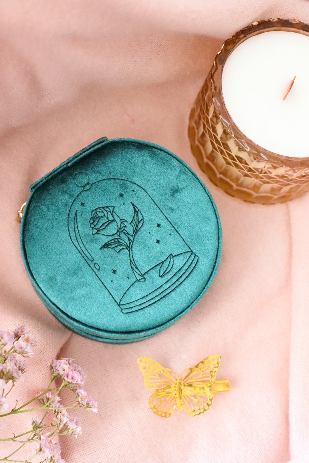 Enchanted Rose Jewelry Case Etsy