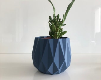 Navy blue plant pot - DELTA - original interior design design