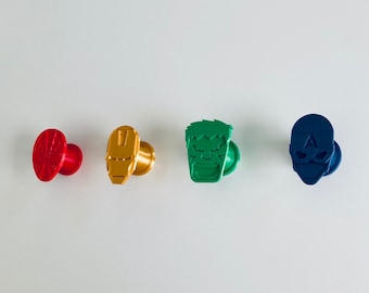 Pack of 4 Super Hooks! Superhero-inspired coat rack/hook