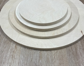 3/4” thick Baltic Birch circles!! 24” 23” 18” 14” & 12” free shipping. 5 packs now available for discounted price