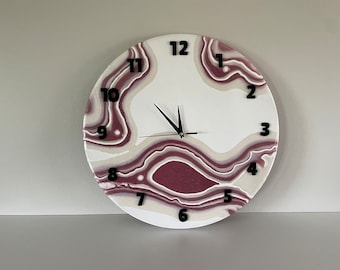 Resin clock. Beautiful unique clock