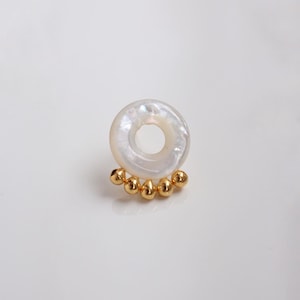 Mother of pearl silver stud earrings, pearl drop earrings, wedding earrings, gold stud earrings image 2