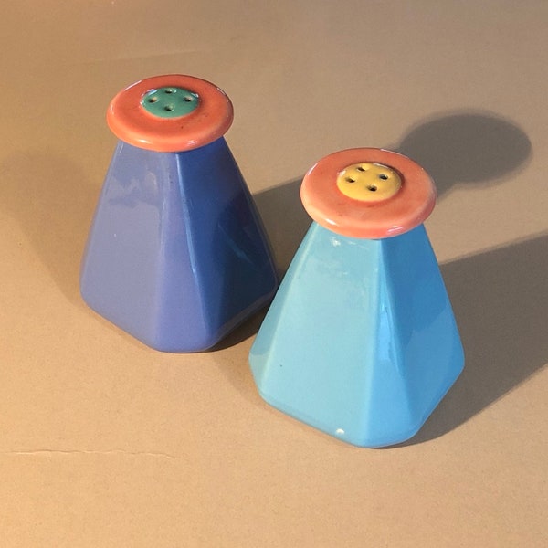 Vintage Salt + Pepper Shakers Handmade Ceramic