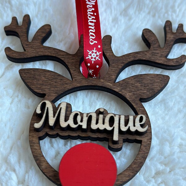 Reindeer ornament, personalized ornaments, Name ornaments, Christmas ornaments