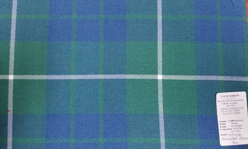 Hamilton Green Hunting Tartan Crest Jogger Sweatpants main image 1