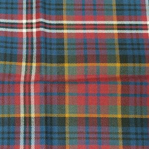 MacPherson Clan Muted Tartan as Scottish Blossom, Wool Tartan Rosette to display pin, broach or family clan badge.