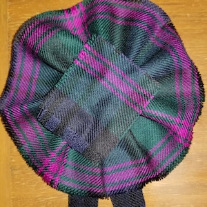 Baird Modern, Scottish Blossom, Wool Tartan Rosette to display pin, broach or family clan badge.
