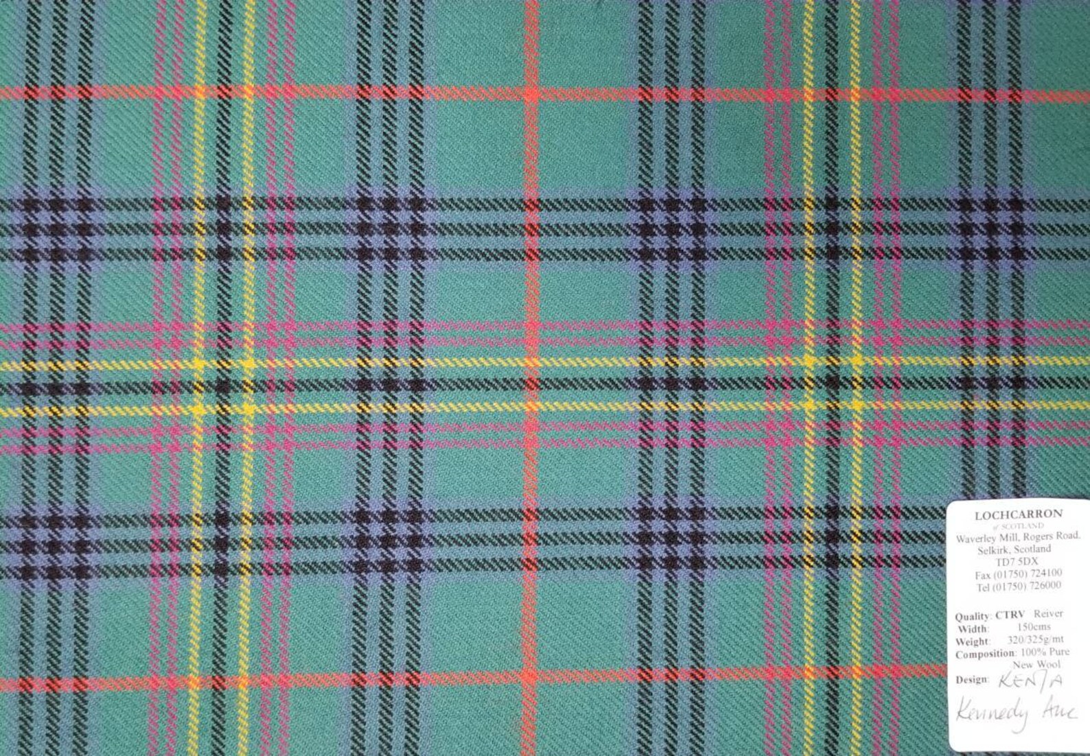 Kennedy Ancient Tartan Crest Black Garden Flag - Gold Thistle Style main image 1