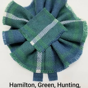 Antike Tartan-Rosette als Tartan-Pin, Brosche oder Familien-Clan-Abzeichen.
