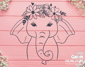 Download Elephant Flower Svg Etsy