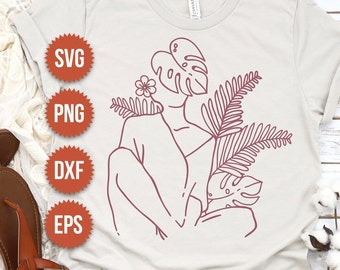 Woman Body Svg, Floral Woman svg, Naked woman, Female Body svg, Body Positivity svg,curvy body svg, Cutting file Cricut,