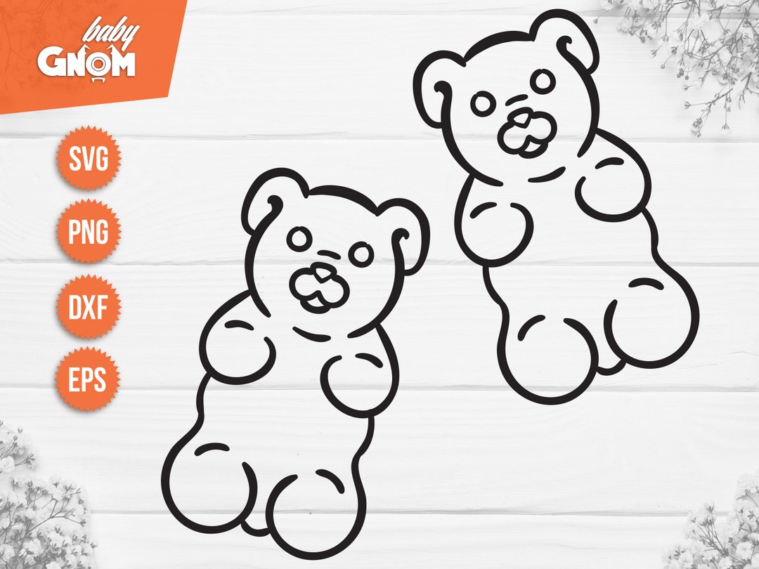 Gummy Bears SVG, Bear Svg, Cute Bear Svg, Jelly Bear SVG, Candy Svg