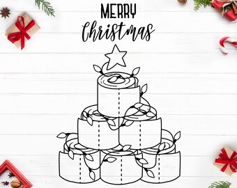 Toilet Paper Christmas Tree svg, Christmas Tree svg, Christmas cut file, Merry Christmas SVG, TP christmas tree svg, Toilet Paper svg,