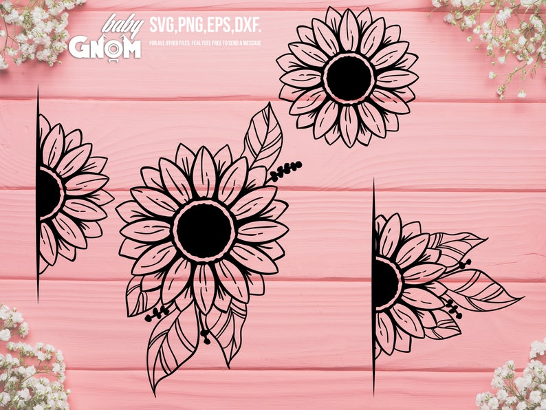 Download Sunflower SVG Bundle Sunflower clip art Flower SVG Flower ...