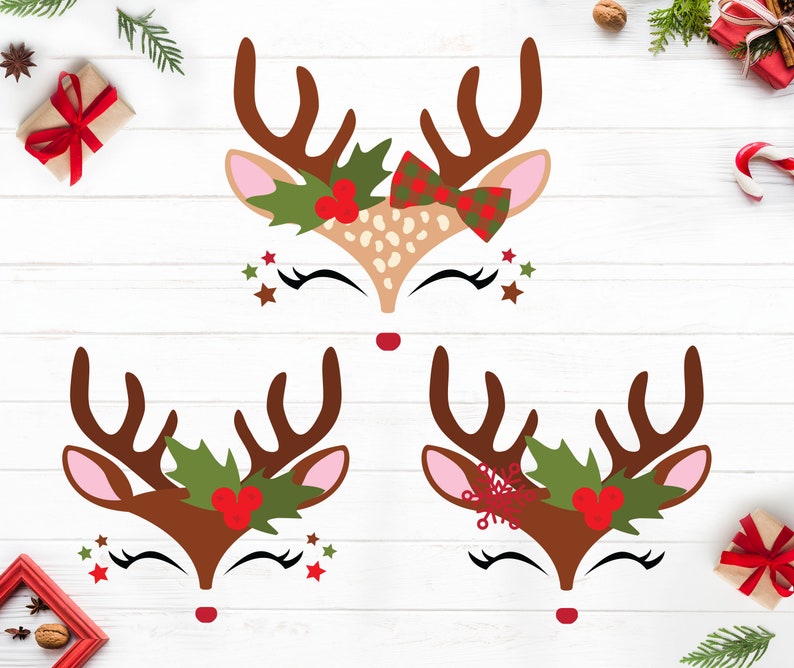 Download Reindeer Face SVG Reindeer SVG Baby Deer Face SVG Doe Face ...