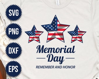 Memorial Day svg, Remember and Honor SVG, Memorial Day Cut file, USA American Flag svg, Happy Memorial Day svg.