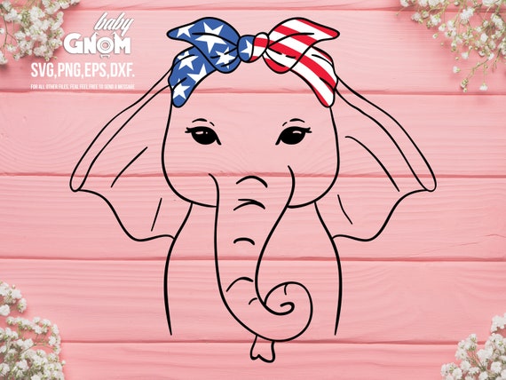 Download July 4th Elephant Svg Fourth Of July Elephant Svg File Etsy