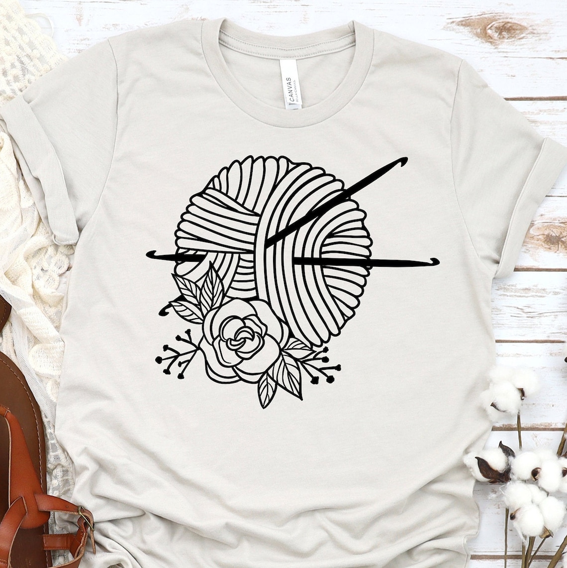 Floral Yarn Ball SVG Knitting Svg Yarn Cut Files Wool Svg Etsy