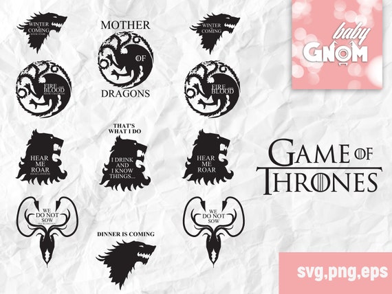 Game Of Thrones Logo Svg Got Logo Png Clipart Game Of Etsy