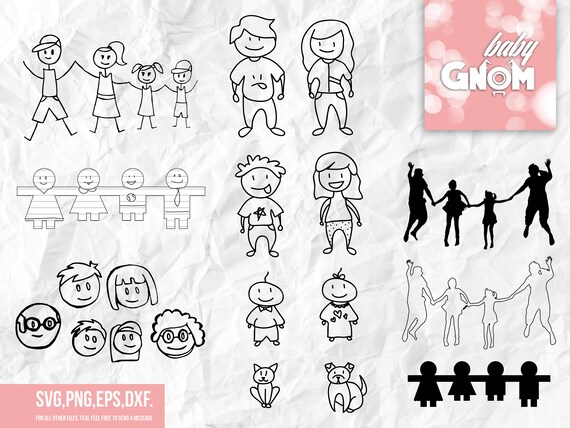 Download STICK FAMILY SVG stick figure svg stick people png family | Etsy