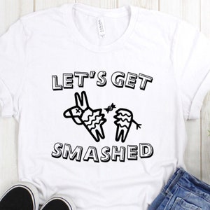 IDcommerce Lets Get Smashed Colorful Pinata Womens T-Shirt
