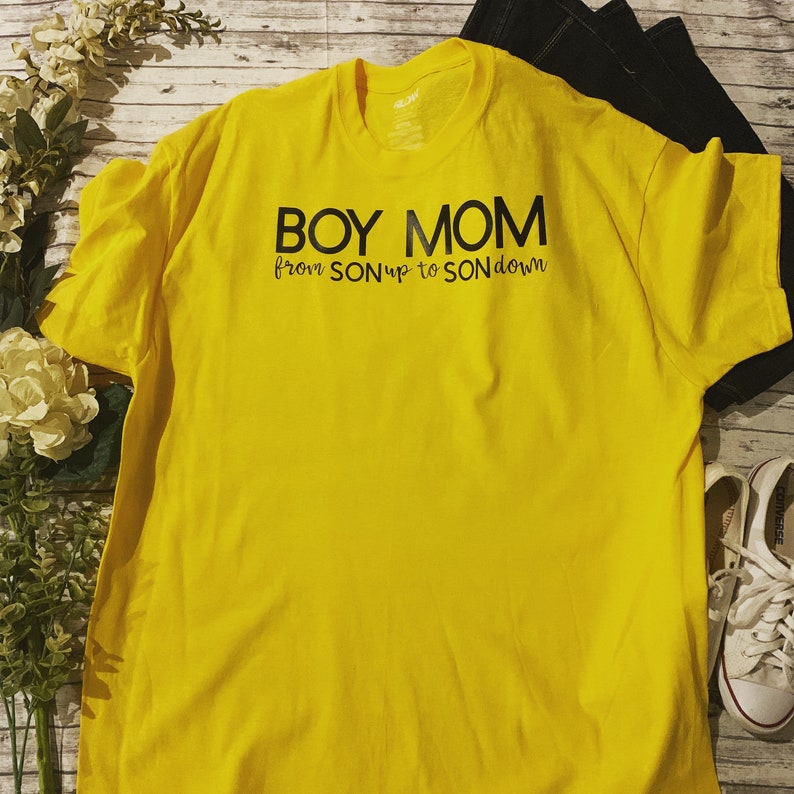 WOMENS FIT Shirt son up to son down Mom of Boys shirt