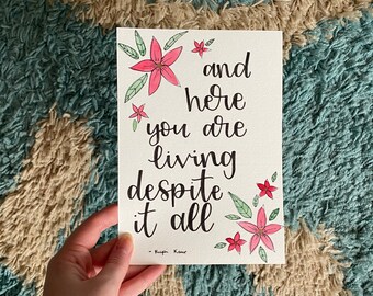 Rupi Kaur Bookmark Etsy Canada