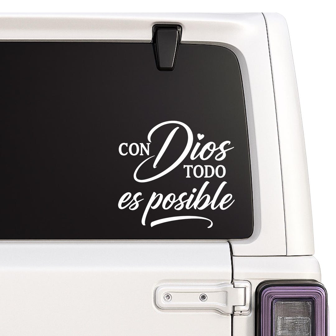 Con Dios Todo Es Posible - Spanish Inspirational Decal - Etsy