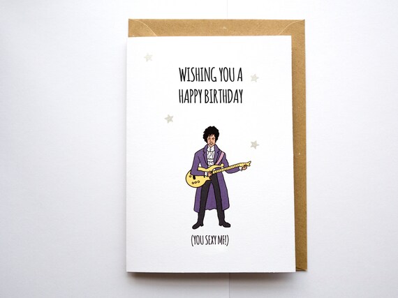 Prince Birthday Card Custom Prince Greeting Card Prince Etsy