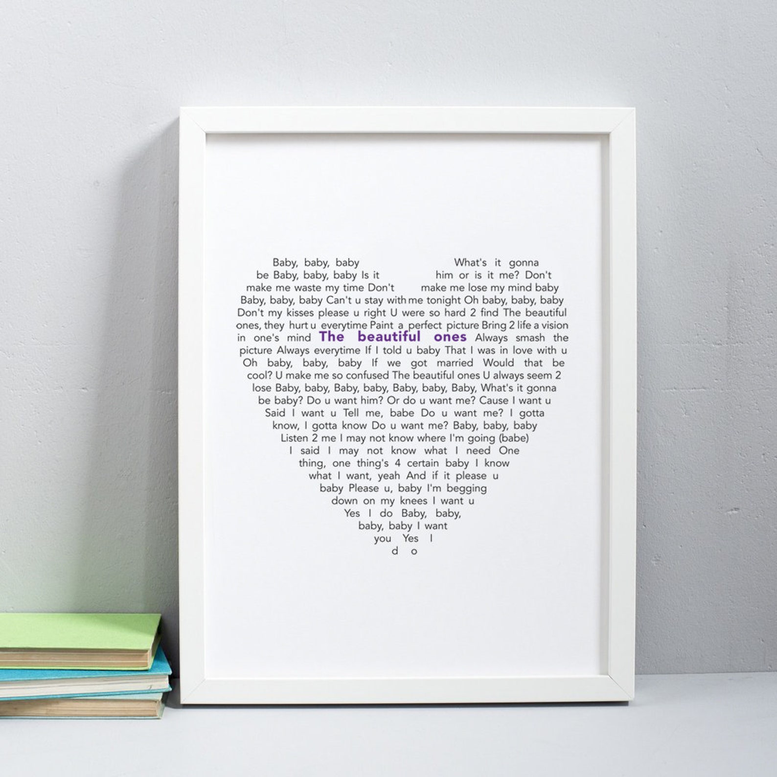 The Beautiful Ones / Prince / Print / Song Lyrics / Poster