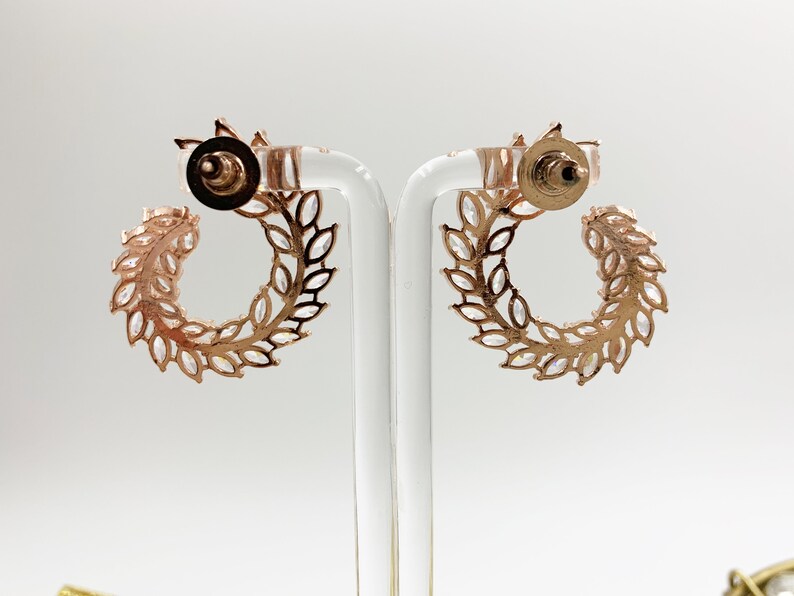 Rose Gold CZ Earrings Rose Gold Cubic Zirconia Earrings CZ Stud Earrings Rose Gold American Diamond Earrings CZ Bridal Earrings