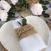Wooden laser Cut Personalised Wedding Table Place Name Names Keepsake Light Oak Ply.  MDF Made in UK 