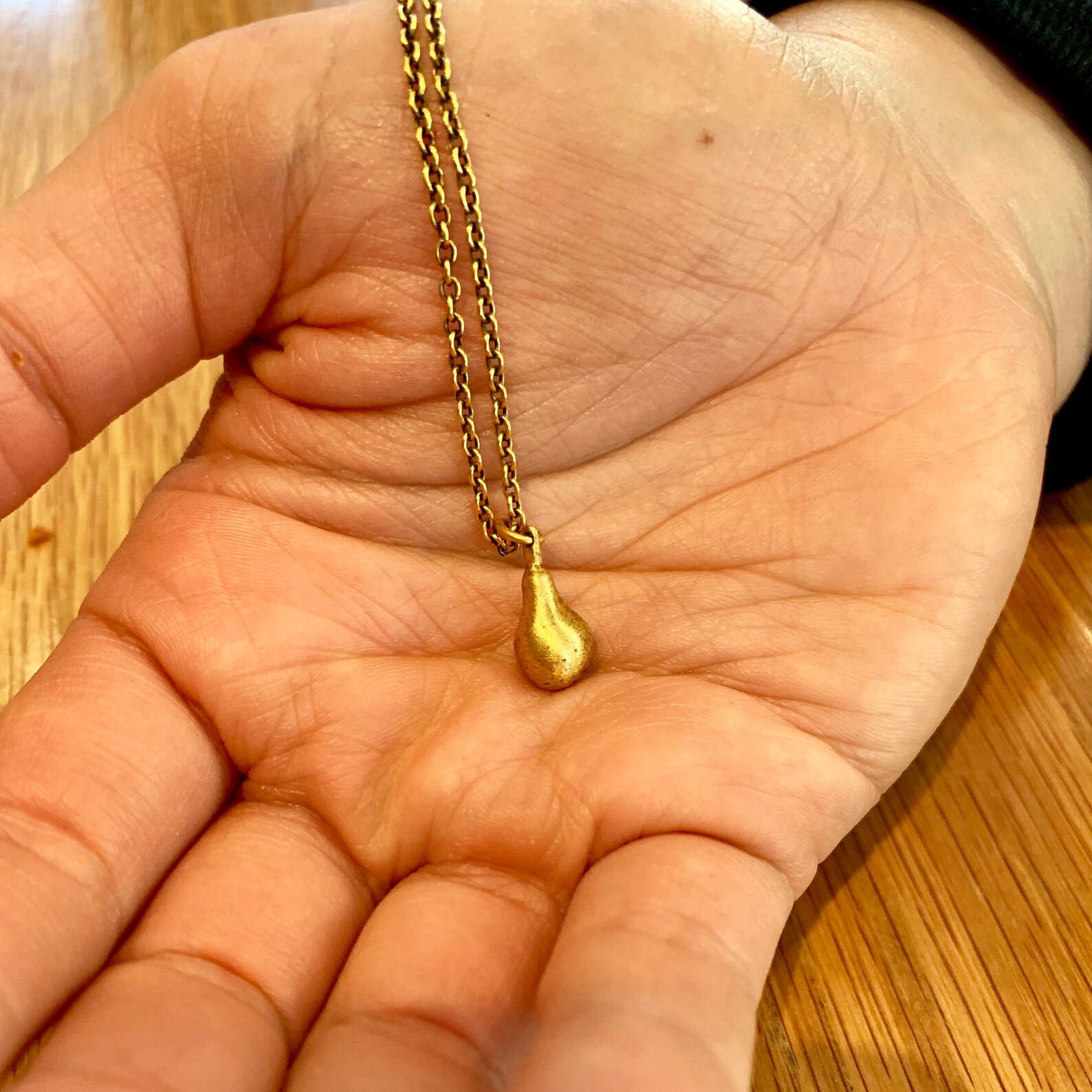 Pear Necklace in Gold Finish Pear Jewelry Fruit Necklace Etsy